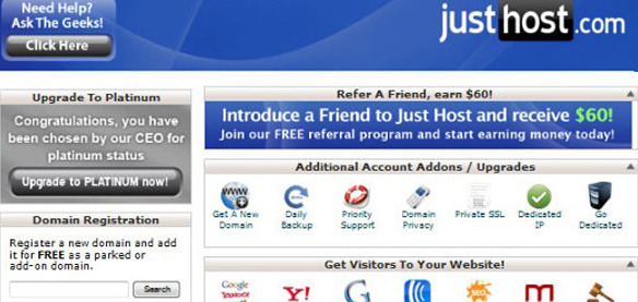 Justhost cpanel