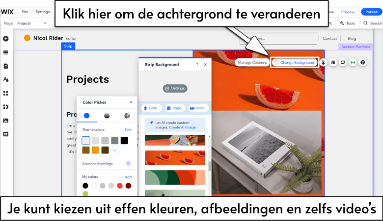 Click here to change the background -nl