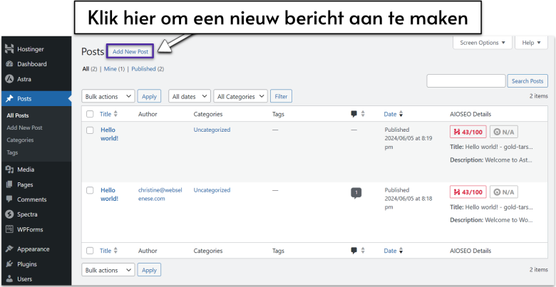 Click here to create new post-nl