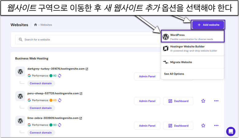 Go to Websites and then select-ko