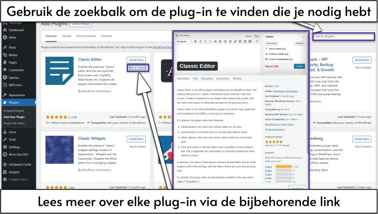 Use the search box to find the plugin-nl