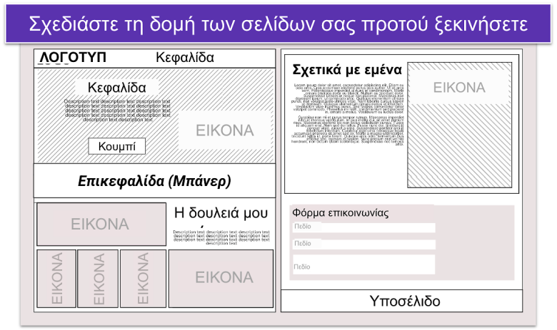 Website structure sketch example