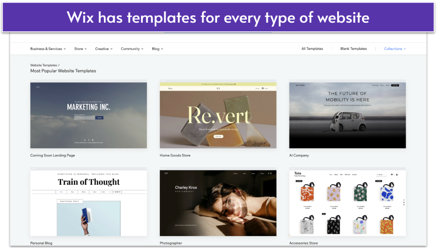 Wix template library