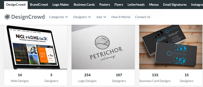DesignCrowd homepage