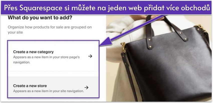 Přes Squarespace si můžete na jeden web přidat více obchodů