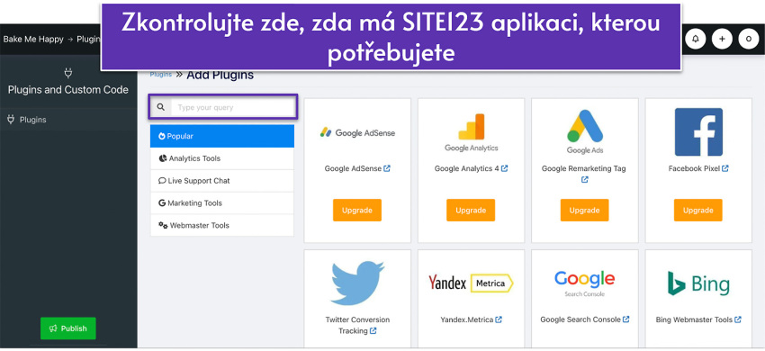 Pluginy SITE123