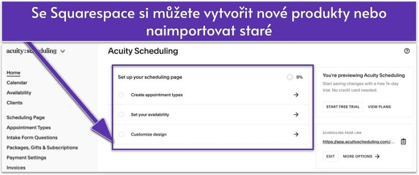 Se Squarespace si můžete vytvořit nové produkty nebo naimportovat staré