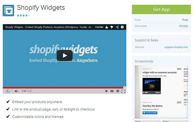 Squarespace Shopify Widget App