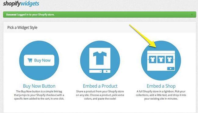 E-commerce su Squarespace usando il widget di Shopify