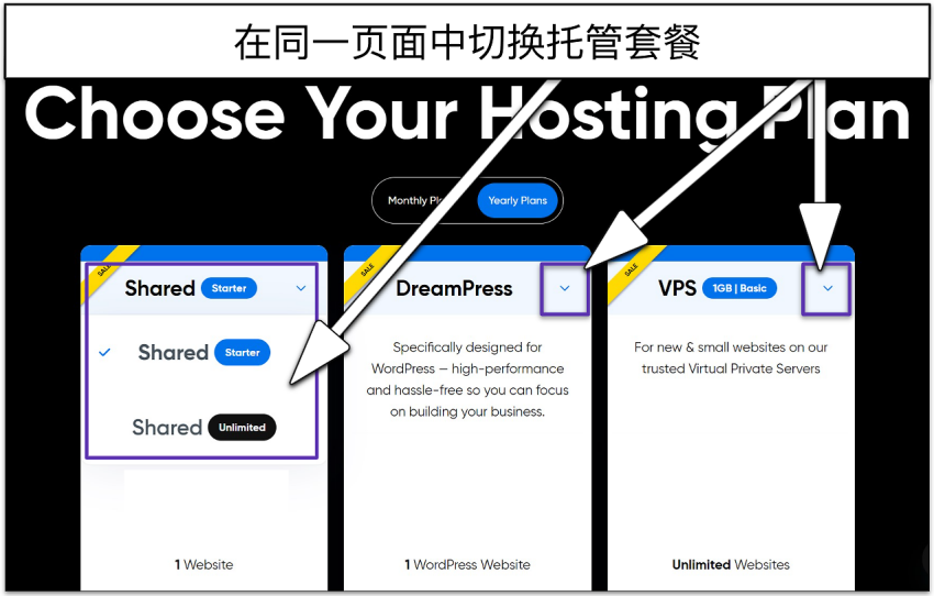 DreamHost checkout page with plan selection