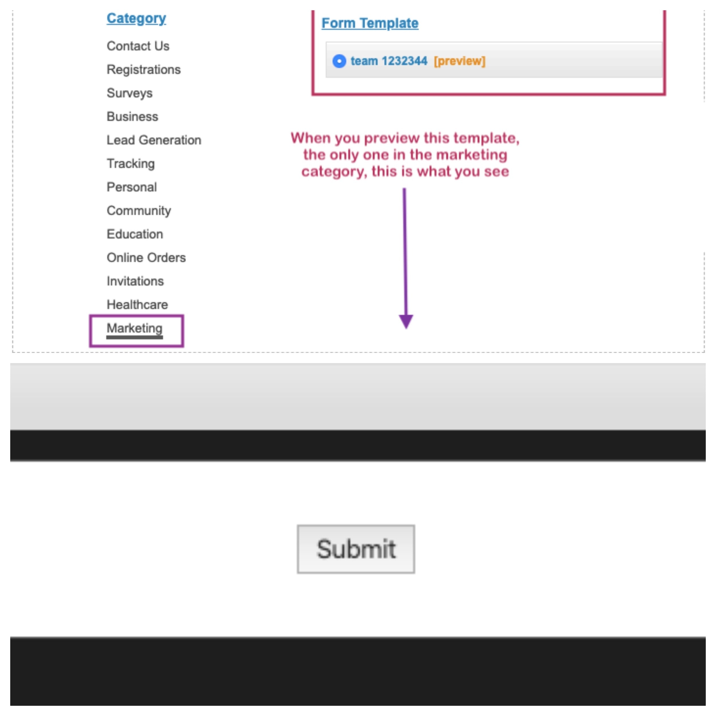 Form2Pay screenshot - Marketing template