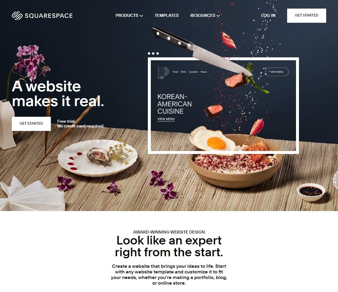 Squarespace - home page