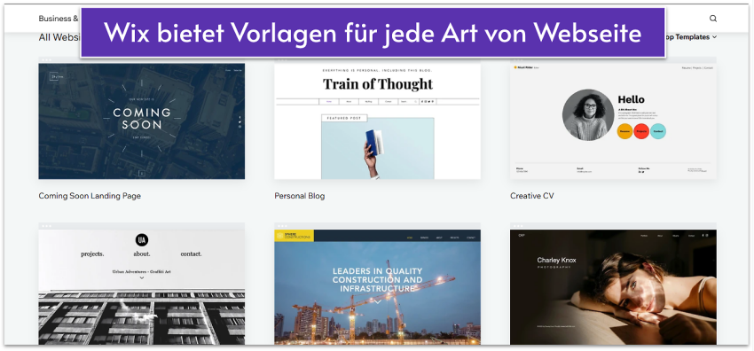 Wix template library