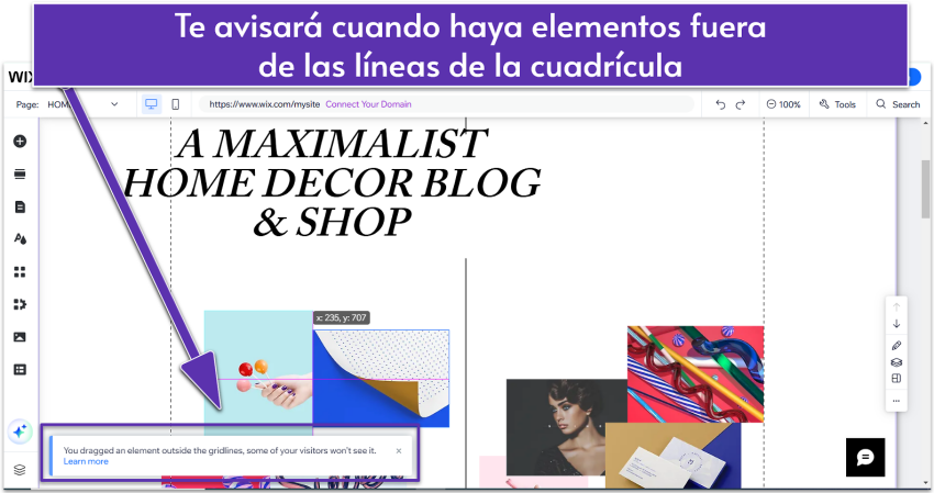 Creando un blog de decoración en el editor Wix