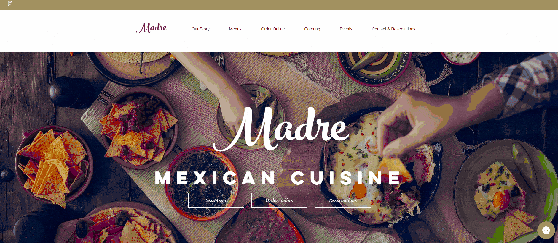 Wix Mexican restaurant template