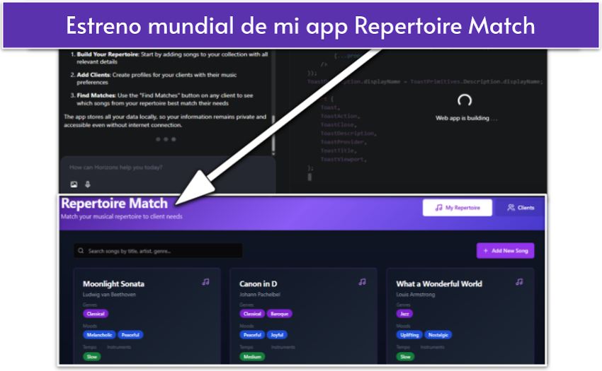 Estreno mundial de mi app Repertoire Match