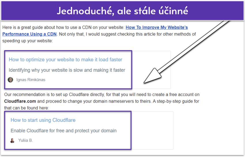 Screenshot of a Hostinger email support interaction.