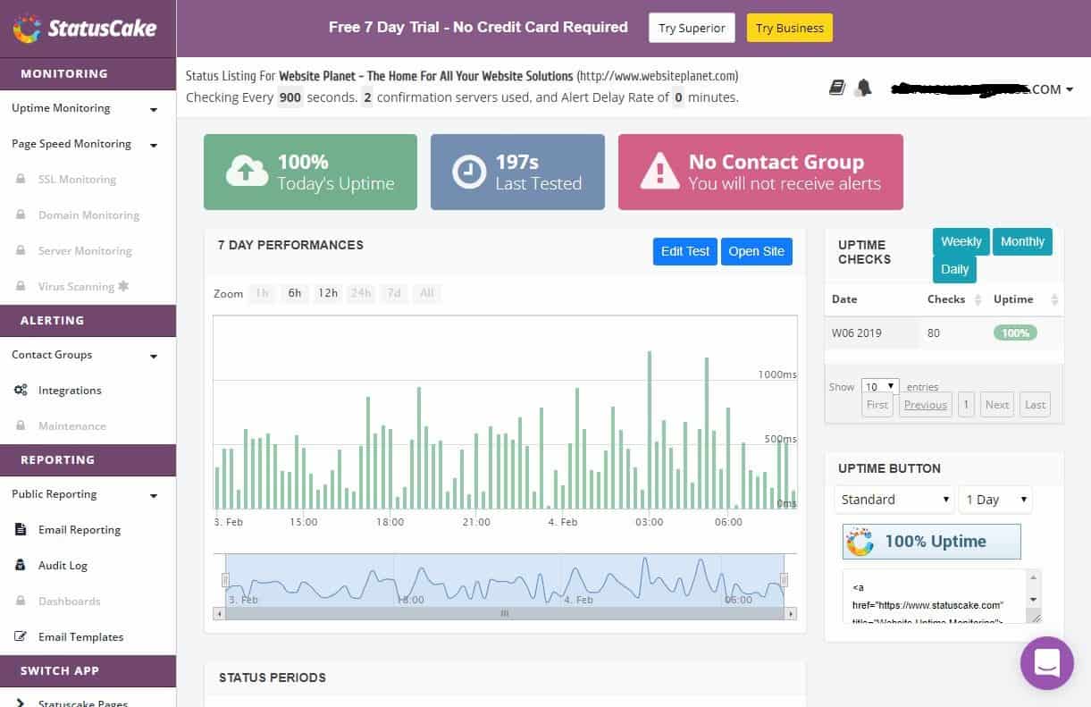 monitor and log my internet net uptime monitor vs