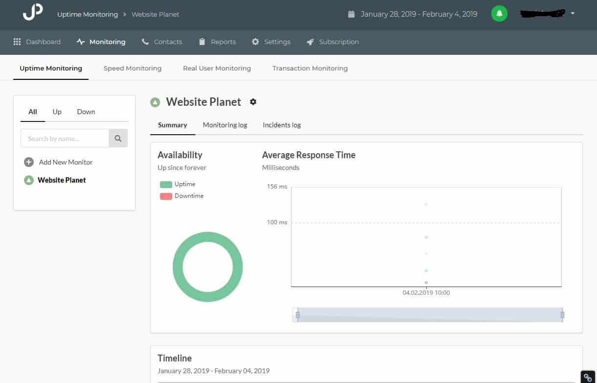 Website monitoring. Web Monitor.