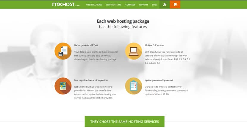 MXHost-main-page