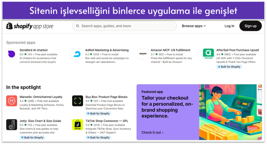 Screenshot of Shopify's App Store