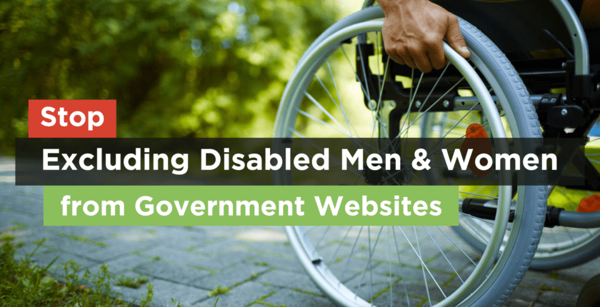 Over 96% of Government Websites Hide Disabled Men and Women on Their Site