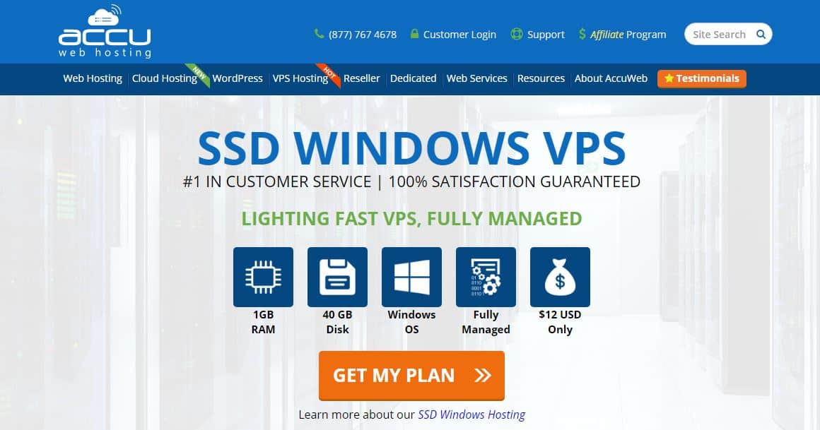 AccuWebHosting SSD Windows VPS Hosting 1