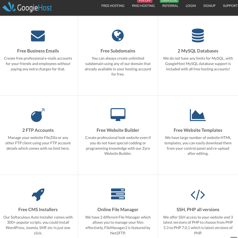 top free domain hosting sites