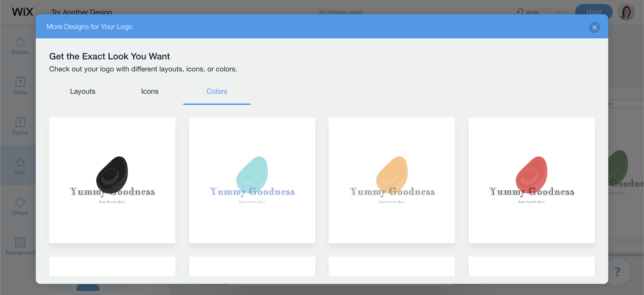 Wix Logo Maker screenshot - More designs for your logo