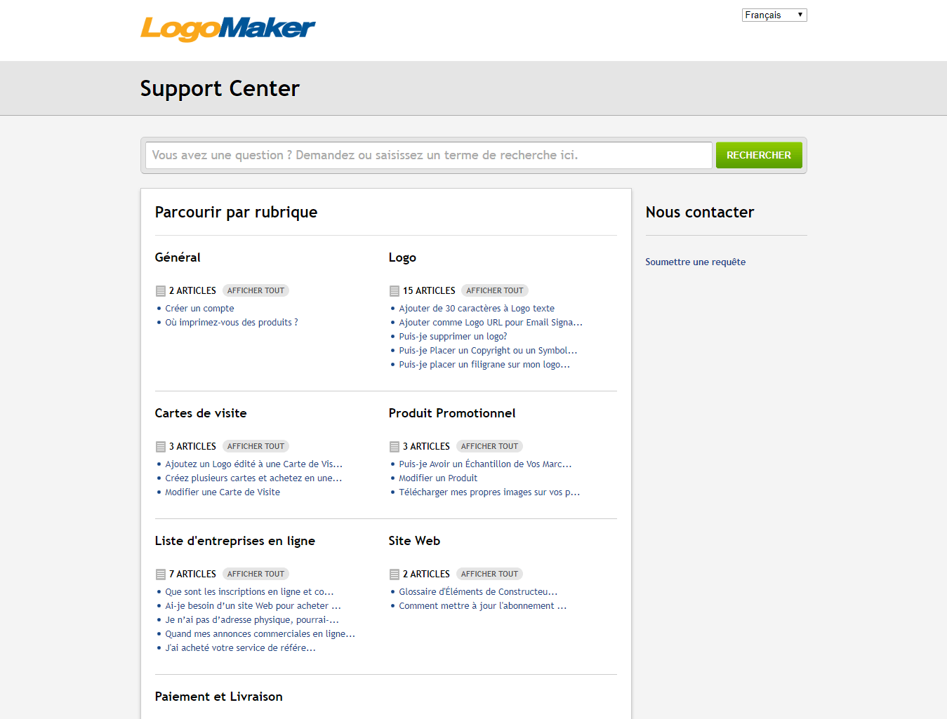 LogoMaker support FR