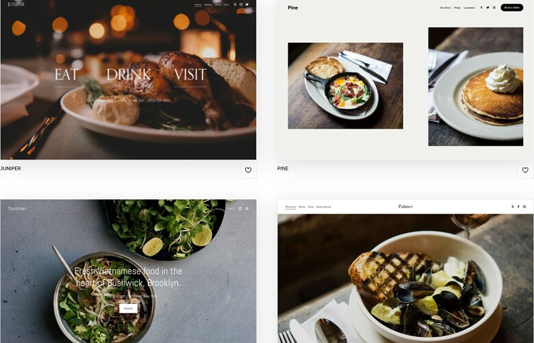 Squarespace Restaurant Templates