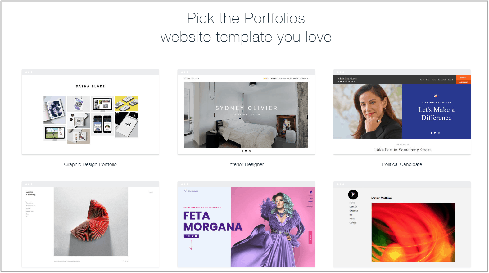 Wix Portfolio templates