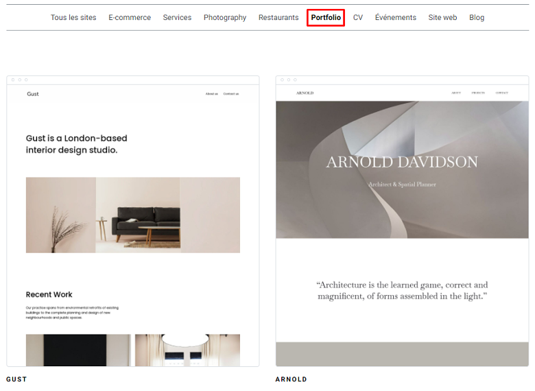 6 meilleures créateurs de site GRATUITS pour photographes