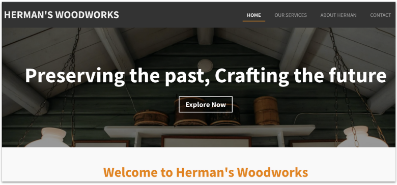 A custom website generated by Webador's AI builder.