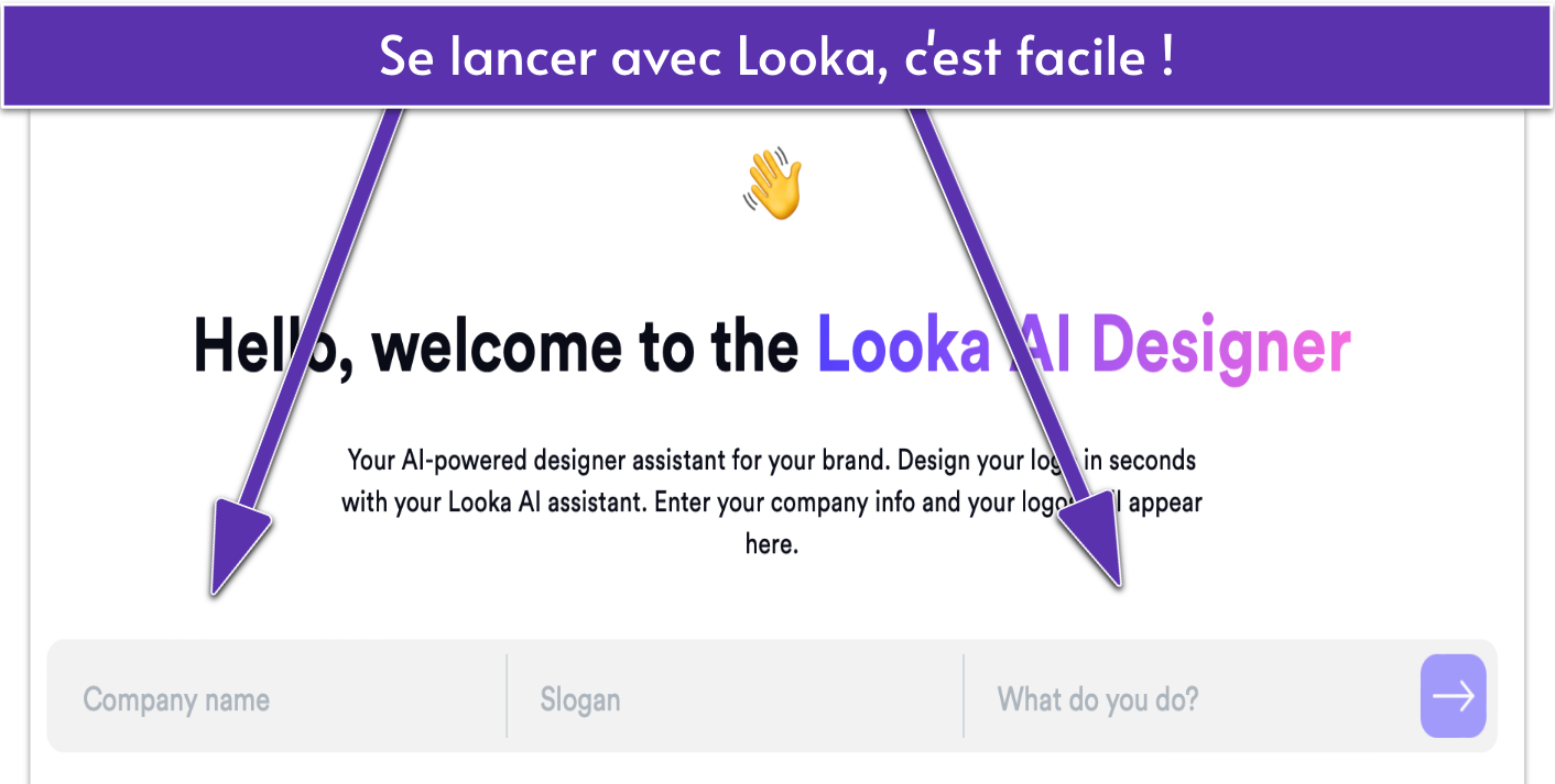 Looka Get Started online form