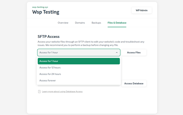 How to enable SFTP access using EasyWP