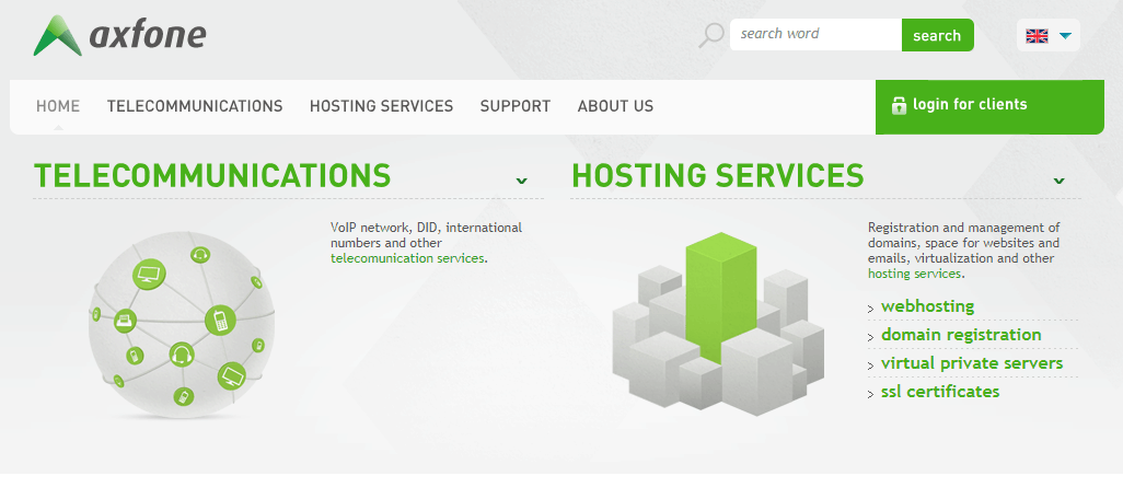 Axfone-main-page