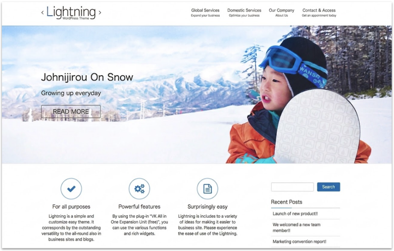 WordPress.com Lightning theme.