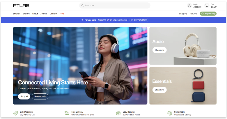 Shopify Atlas Theme.