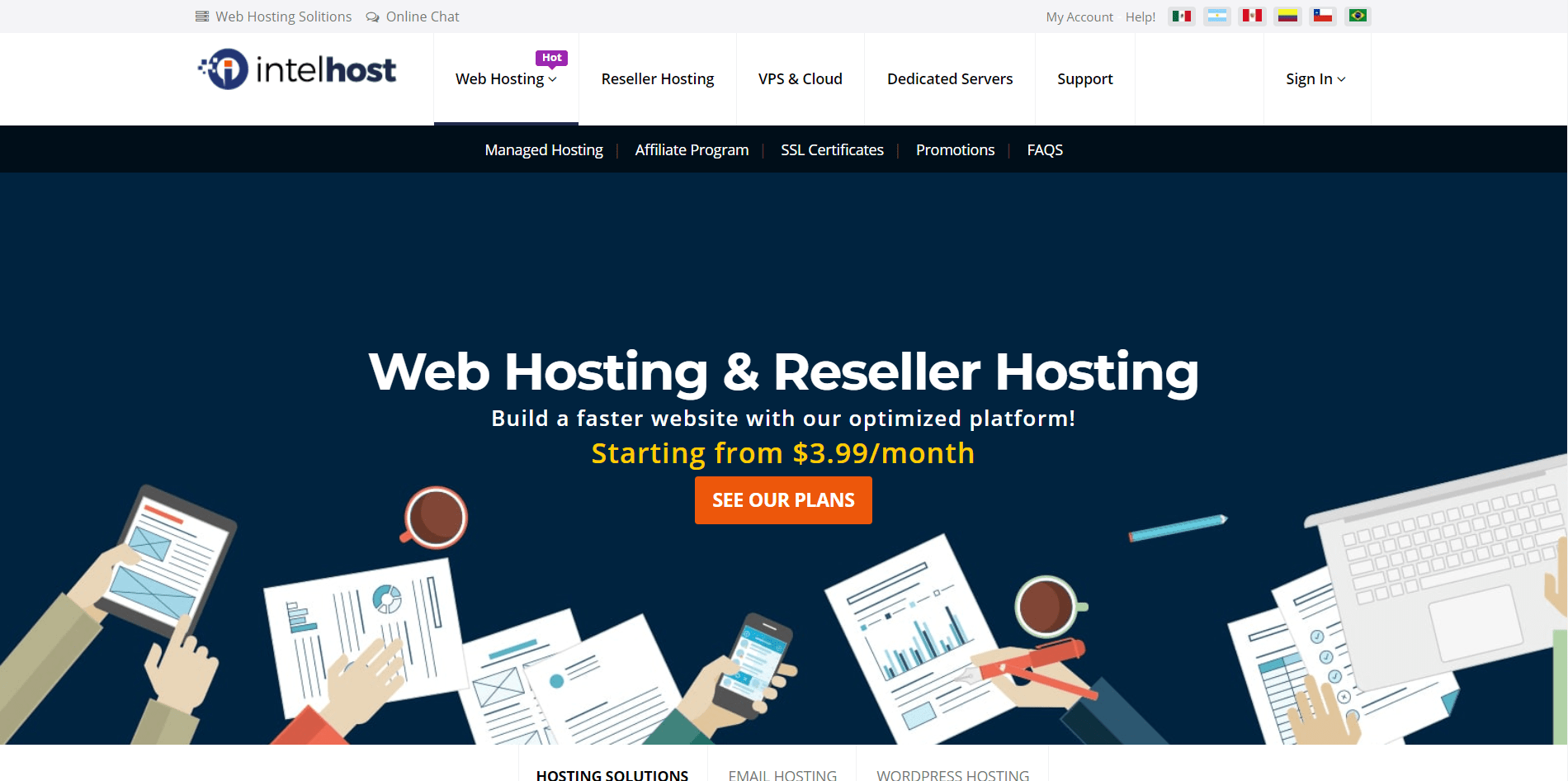 Intelhost Main Page