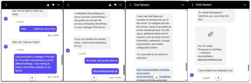 Liquid Web Live Chat Support.