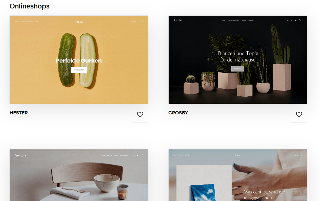 Squarespace e-commerce templates