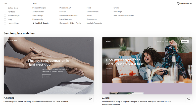 Squarespace templates