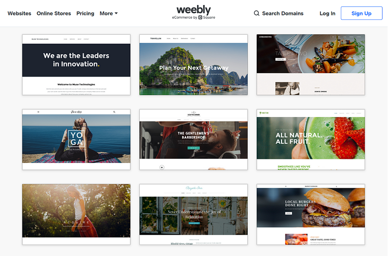 Weebly templates