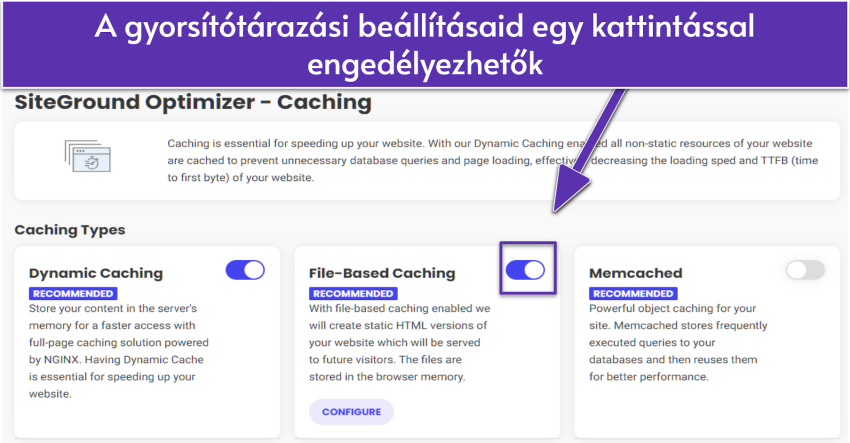 Graphic of SiteGround's Caching Optimizer for WordPress