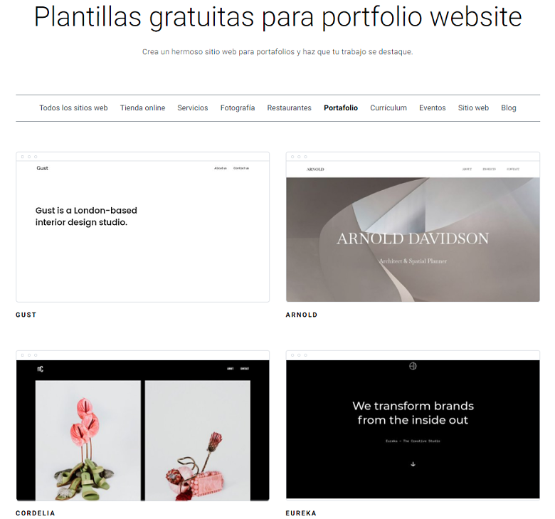 Zyro Portfolio Templates