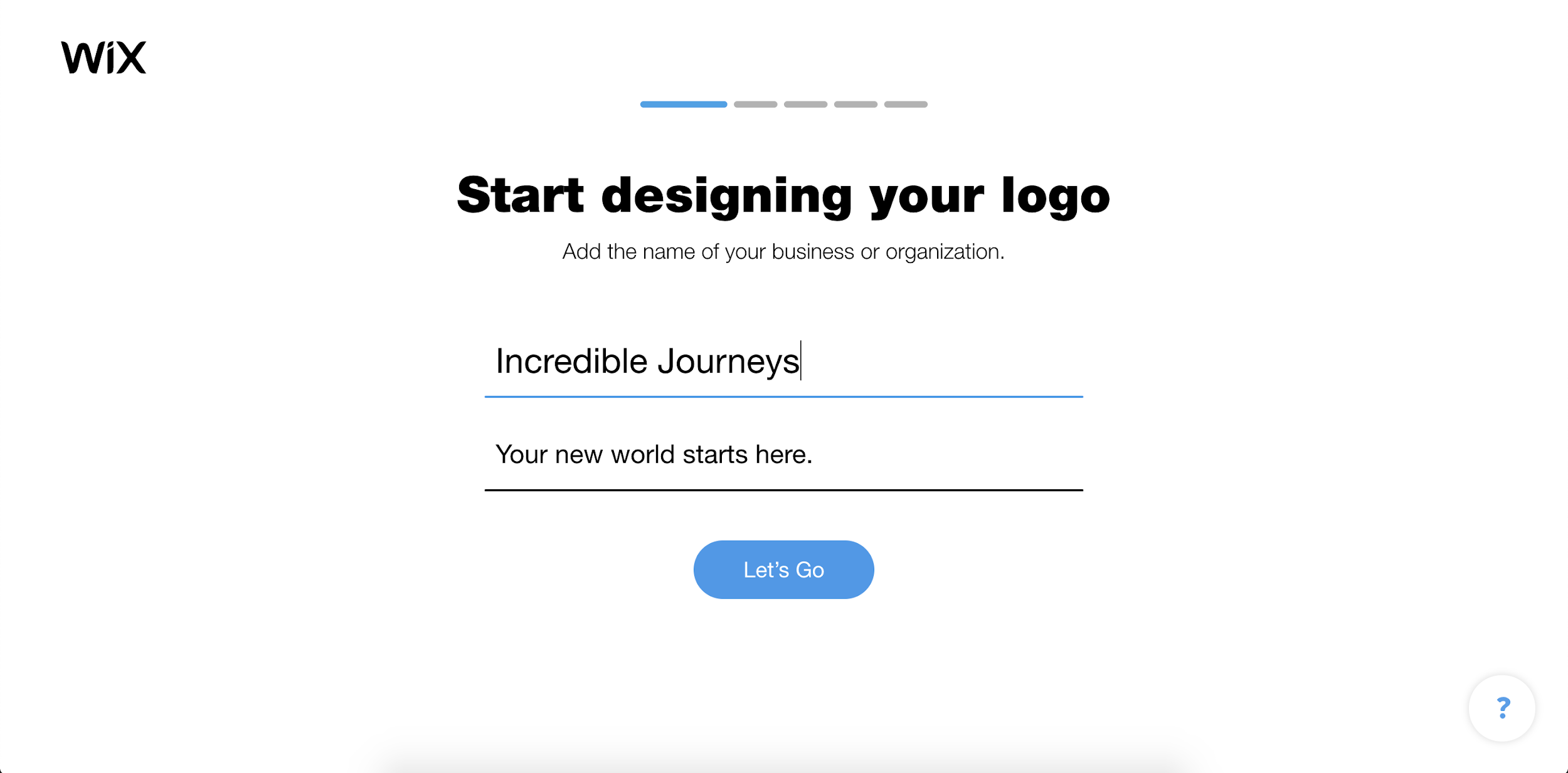 Wix Logo Maker screenshot - Start designing your logo