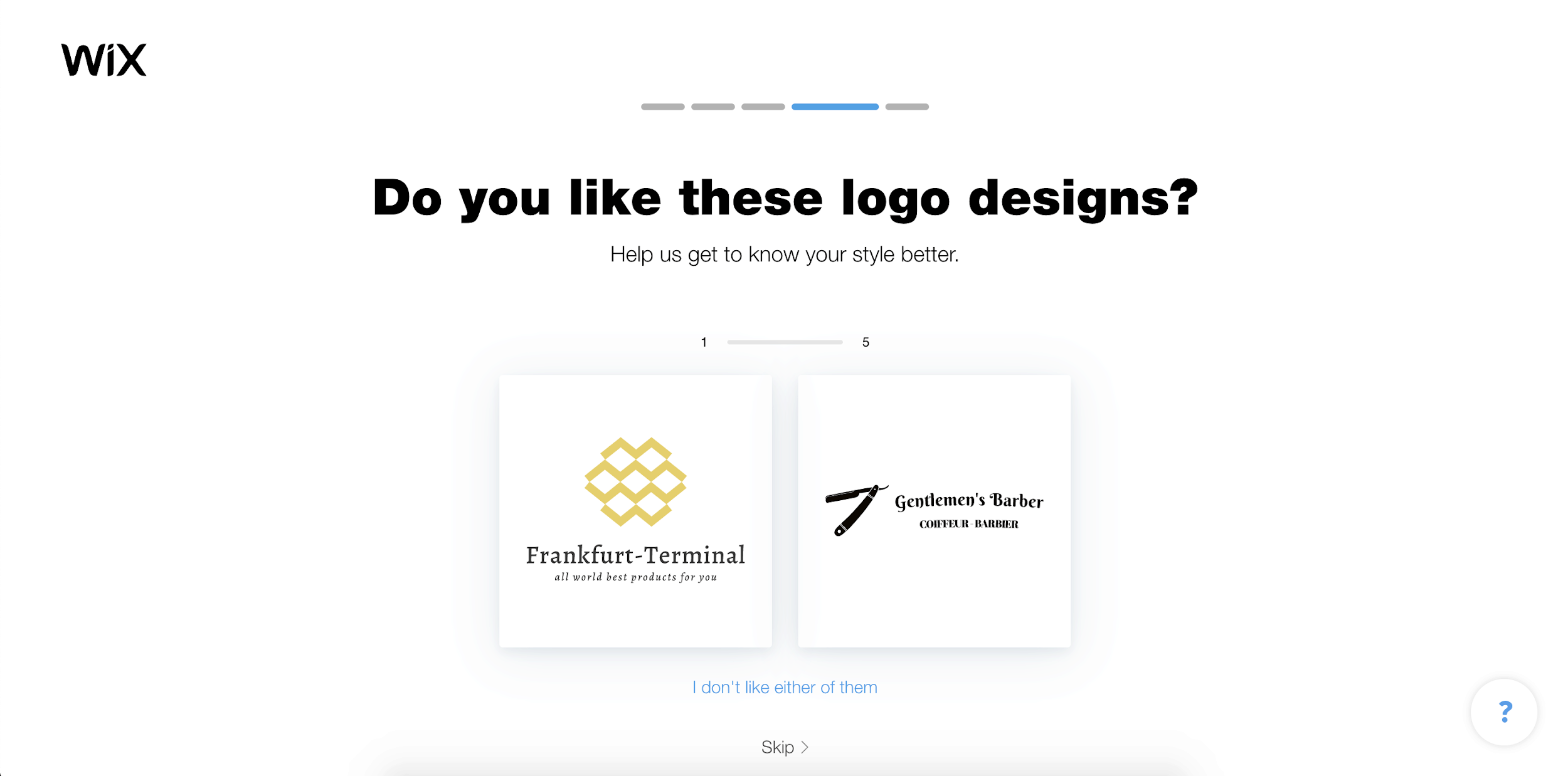 Wix Logo Maker screenshot - Choose your favorite designs