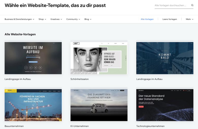 Wix Template Library