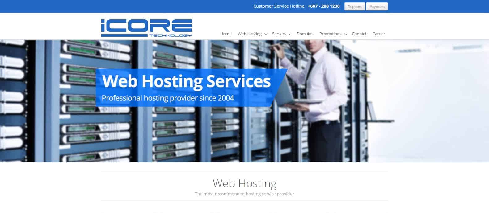 iCore website